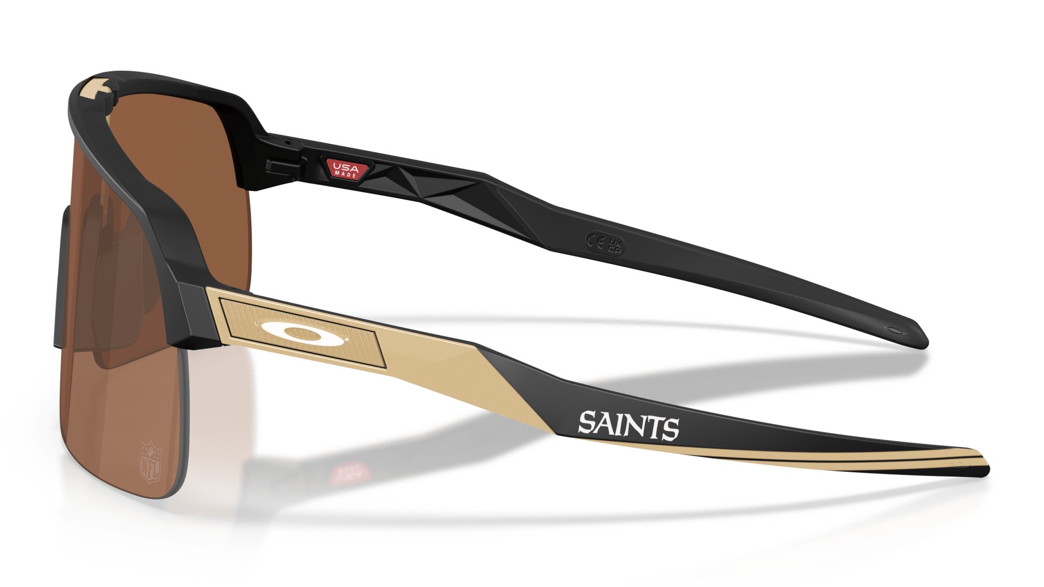 Image of Sutro Lite New Orleans Saints - Matte Black | Prizm Tungsten - Sunglass World
