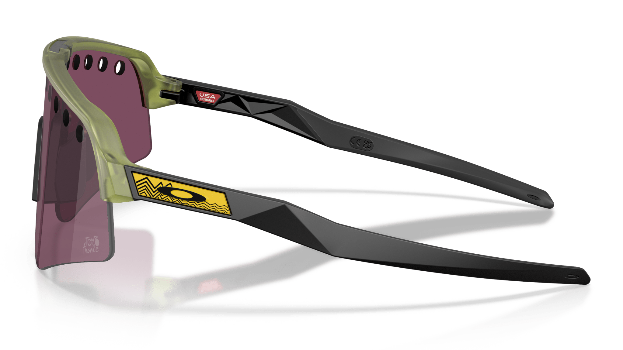 Image of Sutro Lite Sweep Tour De France - Matte Transparent Fern | PRIZM Road Black - Sunglass World