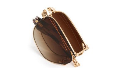 Image of Zander Fold - 18K Matte Black Fade + Blonde Venezia | Amber Gradient - Sunglass World
