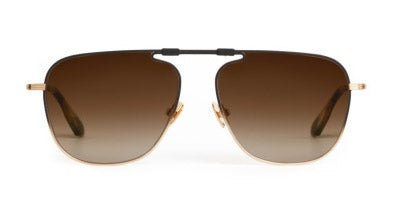 Image of Zander Fold - 18K Matte Black Fade + Blonde Venezia | Amber Gradient - Sunglass World